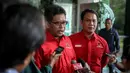 Sekjen PDIP Hasto Kristianto memberikan keterangan pers usai berkunjung ke Kantor Kemenkumham, Jakarta, Rabu (6/5/2015). Kedatangan Hasto untuk menyerahkan susunan Kepengurusan DPP PDIP periode 2015-2020 kepada Menkumham. (Liputan6.com/ Faizal Fanani)