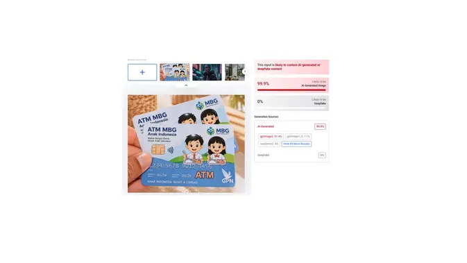 Cek fakta foto kartu ATM MBG