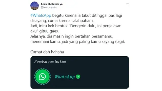 7 Curhatan Netizen Soal Status dari WhatsAppa Ini Bikin Tepuk Jidat