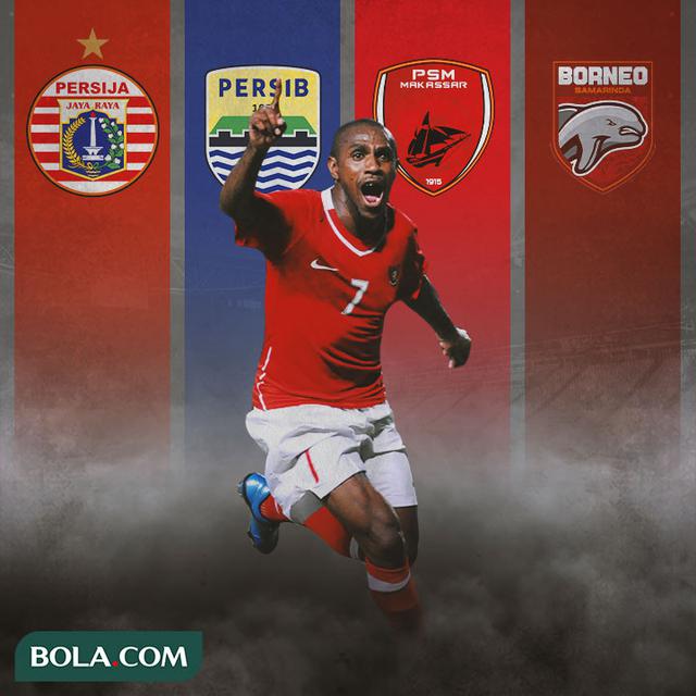 Ilustrasi - Boas Solossa, Persija Jakarta, Persib Bandung, PSM Makassar, Borneo Samarinda
