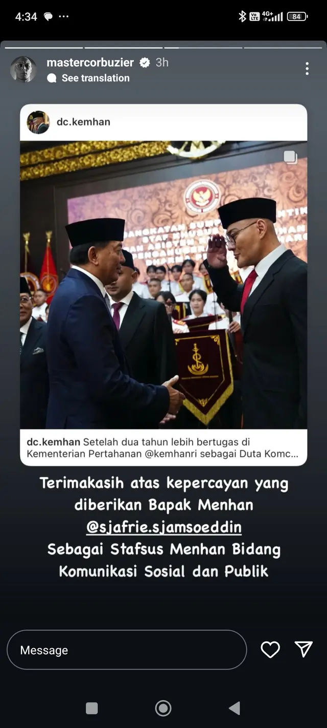 Deddy Corbuzier dilantik jadi stafsus Menteri Pertahanan, tugasnya bidang apa?