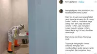 Kisah Petugas Kebersihan Kerja Sendirian Bersihkan Ruang Isolasi Corona Ini Bikin Salut