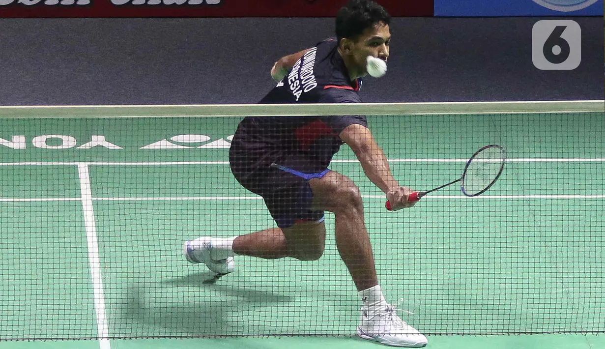 Chico Aura Dwi Wardoyo harus menelan pil pahit kekalahan di babak pertama Indonesia Open 2024. (Liputan6.com/Herman Zakharia)