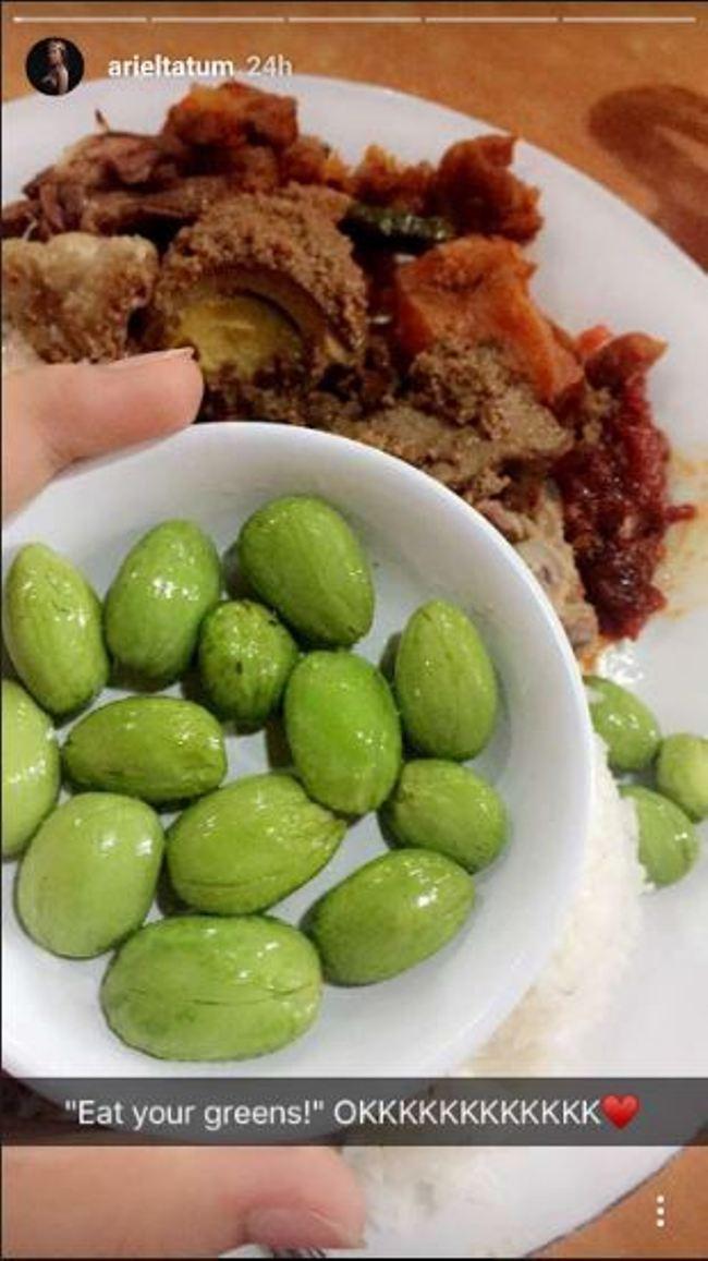 Ariel Tatum doyan makan pete? (Foto: Instagram)