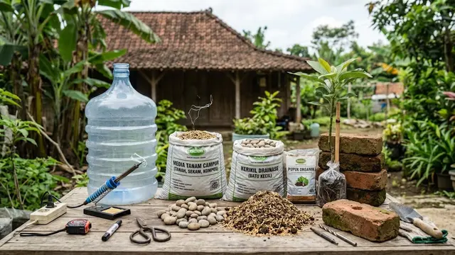 Cara Membuat Pot Galon Anti Becek untuk Alpukat