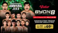 Byon Combat Showbiz 8: Ammarul vs Jeka Akan Memanaskan Tennis Indoor! Streaming Hanya di Vidio