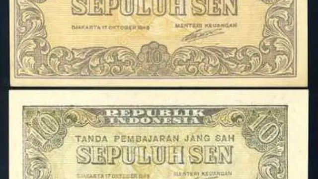 Penampakan Beberapa Pecahan Uang Pertama RI