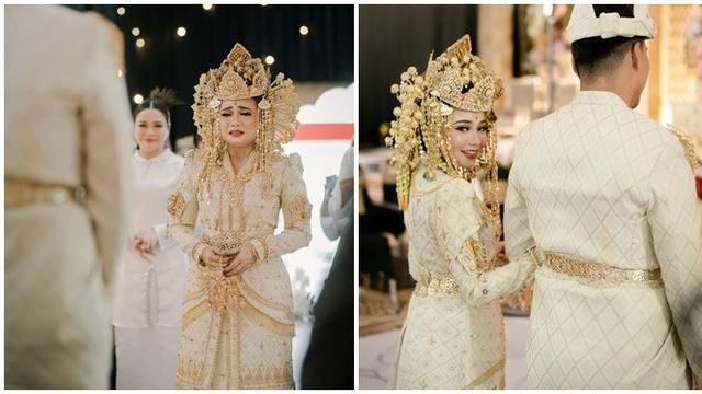 6 Potret Pernikahan Aulia DA dan Cahu, Akad Nikah Hingga Resepsi Digelar Mewah