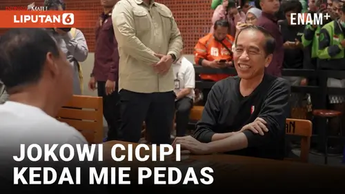 VIDEO: Jajal Mie Pedas, Jokowi Pesan Level 0