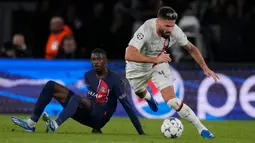 Kemenangan ini mengantarkan PSG ke puncak klasemen Grup F dengan enam poin. Sedangkan AC Milan masih belum beranjak dari posisi juru kunci dengan koleksi dua poin. (AP Photo/Thibault Camus)