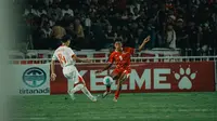 Striker Timnas Indonesia U-19, Dimas Adi beraksi melawan Vietnam dalam laga terakhir Grup A Piala AFF U-19 2026 di Stadion Utama Sumatra Utara, Deli Serdang, Minggu (7/6/2026). (Bola.com/Hery Kurniawan)