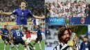 Berikut perjalanan karier dan prestasi yang pernah diraih gelandang terbaik asal Italia, Andrea Pirlo. Mulai dari Trofi Serie A, Liga Champions hingga Piala Dunia. (Foto-foto Kolase AFP)