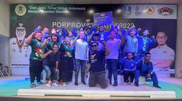 Kota Kendiri juara umum di Cabor angkat besi Porprov Jatim 2022 (Istimewa)