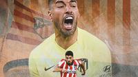 Atletico Madrid - Ilustrasi Luis Suarez (Bola.com/Adreanus Titus)