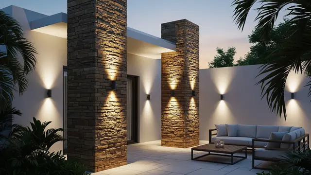 Model Teras Rumah Desa yang Terlihat Modern Hanya dengan Cat dan Batu Alam