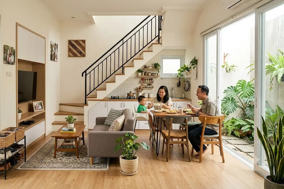 Desain Rumah Mungil 5x9 yang Terasa Luas untuk Keluarga Baru