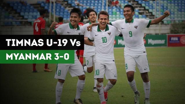 Timnas Indonesia U-19, Egy Maulana Vikri, membawa timnya unggul 3-0 atas Myanmar di perebutan tempat ketiga Piala AFF U-18 2017.