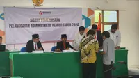 Bawaslu Kota Depok melakukan sidang administrasi atas dugaan pelanggaran administrasi pada Pemilu 2024. (Liputan6.com/Dicky Agung Prihanto)
&nbsp;