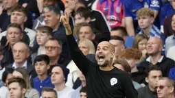 Anak asuh Pep Guardiola itu berhasil mengalahkan Chelsea dengan skor tipis 1-0. (AP/Alastair Grant)