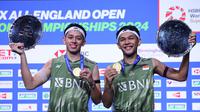 Ganda putra Indonesia, Fajar Alfian/Muhammad Rian Ardianto, berhasil menjuarai All England 2024 di Utilita Arena Birmingham, Minggu (17/3/2024). (PBSI)