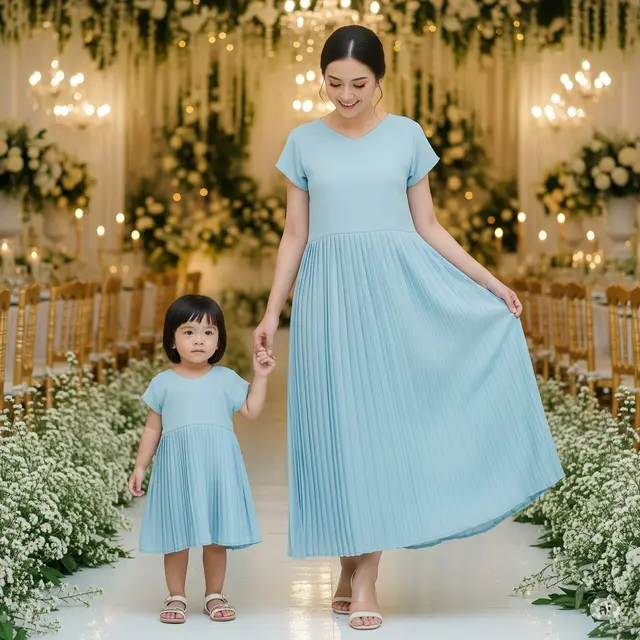 Outfit Kondangan Ibu Anak 1. Foto: Gemini