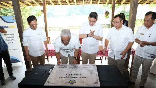 Kementerian Keuangan (Kemenkeu) meresmikan Desa Nglanggeran, Patuk, Gunungkidul,Yogyakarta sebagai Desa Keuangan. (Foto: Liputan6.com/Pipit IR)