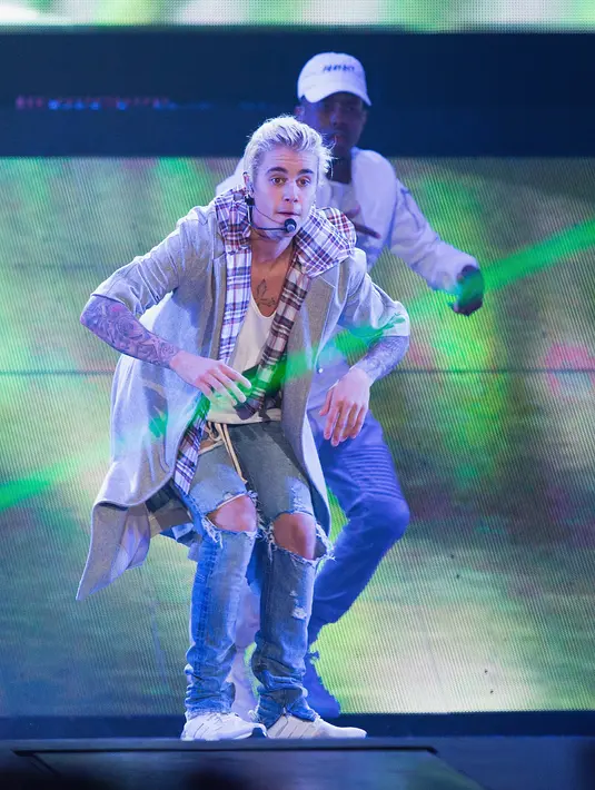 Seperti yang dilansir oleh Entertainment Weekly (17/7/16), Justin Bieber menggelar konser Purpose karena menurutnya semua penggemarnya juga memiliki pedoman hidup yang jelas. (AFP/Bintang.com)