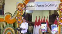 Presiden Joko Widodo atau Jokowi meresmikan Pasar Badung di Bali. (Liputan6.com/ Lizsa Egeham).