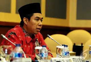 Zulfa Mustofa menjelaskan MUI Jakarta tidak pernah mempermasalahkan agama calon pengganti gubernur DKI Jakarta. Mereka hanya menyesalkan sikap dan etika Ahok yang terkadang mengeluarkan kata-kata kurang pantas, Selasa (11/11/2014) (Liputan6.com/Andrian M 