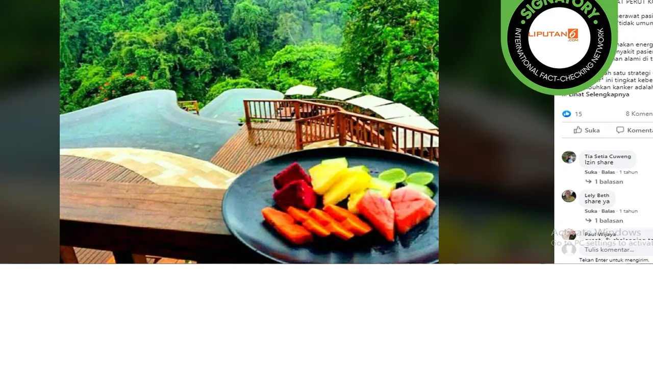 Hoaks makan buah saat perut kosong sembuhkan kanker