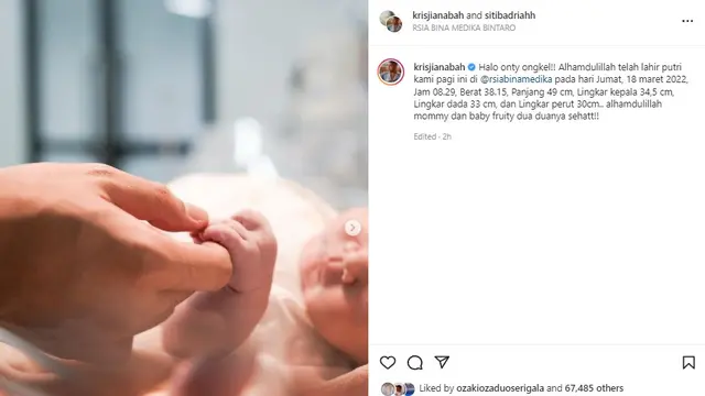 Siti Badriah - Krisjiana Baharudin (Foto: Instagram/@krisjianabah)