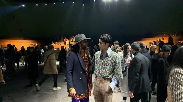 Kai EXO bersama Jared Leto/Instagram @zkdlin