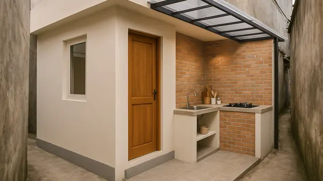 Rumah Sederhana Leter L di Gang Sempit (Foto: ChatGPT)