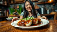resep semur telur kecap ©Ilustrasi dibuat AI