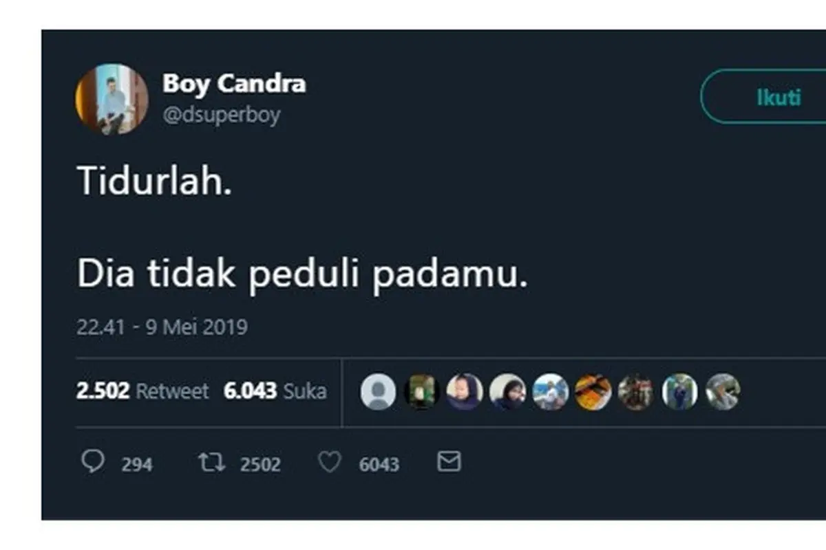 Nasehat Netizen Agar Segera Tidur Saat Cinta Tak Berbalas