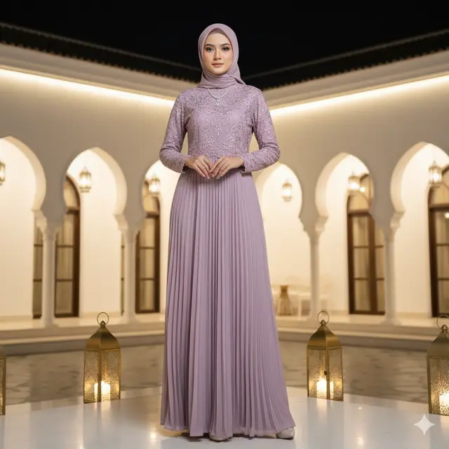 Tren Model Gamis Pleated untuk Ramadan 2026
