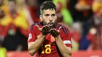 Jordi Alba akan main pada Piala Dunia ketiga bersama Timnas Spanyol setelah masuk skuad untuk edisi 2022. (AFP/Javier Soriano)
