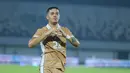 Pemain Dewa United, Alexis Messidoro merayakan gol ke gawang Tainan City FC pada matchday kedua Grup E AFC Challenge League 2025/2026 di Stadion Indomilk Arena, Rabu (29/10/2025) malam WIB. (Bola.com/M Iqbal Ichsan)