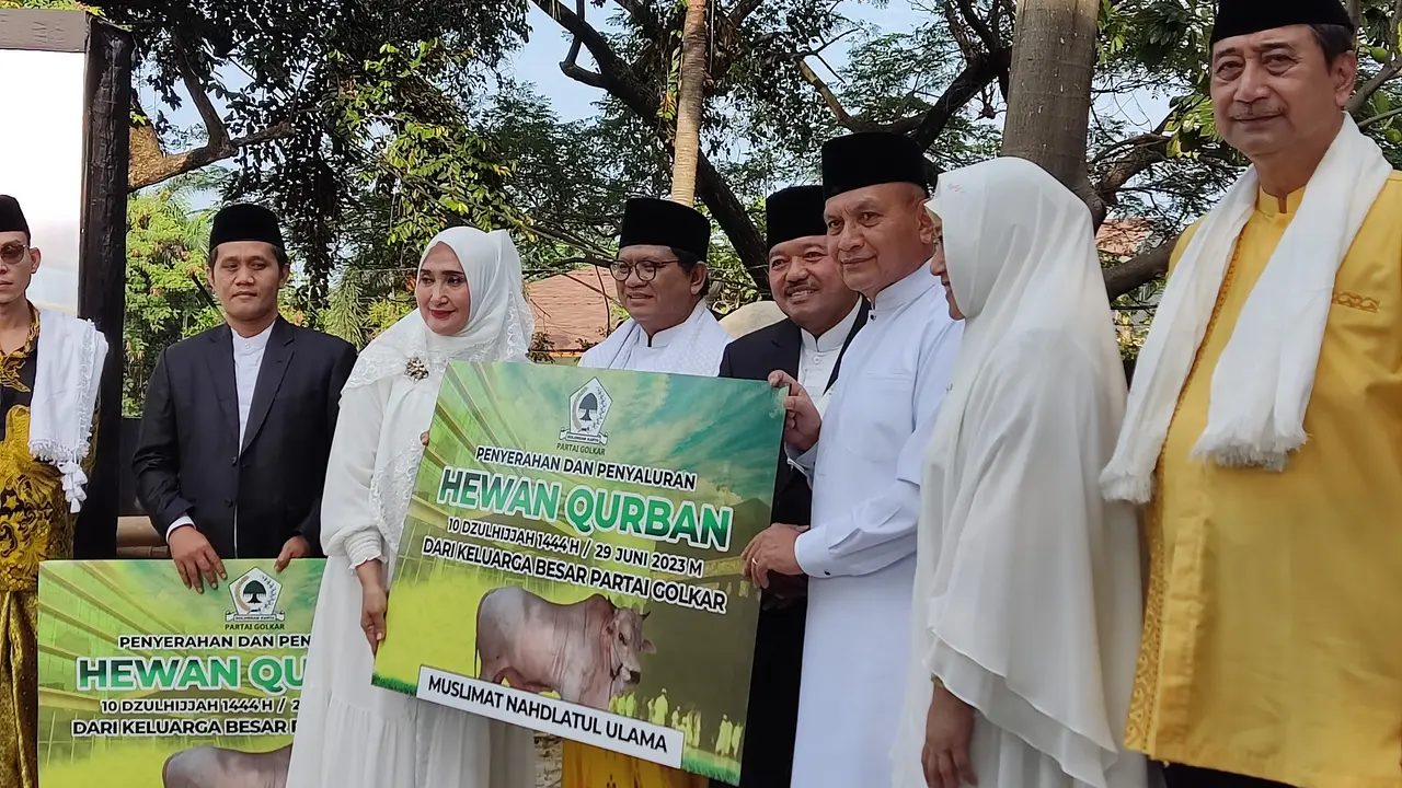 Partai Golkar menggelar perayaan Idul Adha 1444 H di Kantor DPP Partai Golkar, Jakarta, Kamis (29/6/2023)