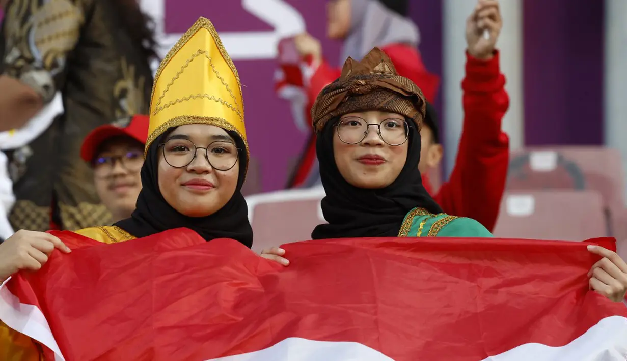 Timnas Indonesia berhasil menjaga peluang lolos ke babak 16 besar Piala Asia 2023 usai menang 1-0 atas Vietnam. (KARIM JAAFAR/AFP)