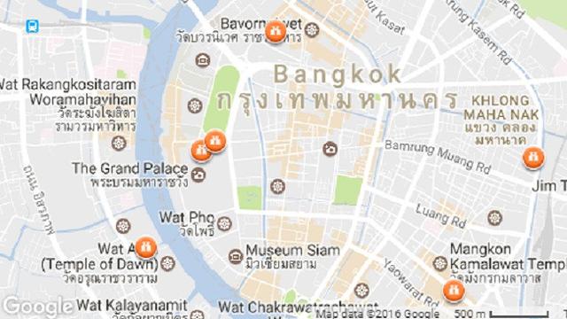 Map Wisata Bangkok