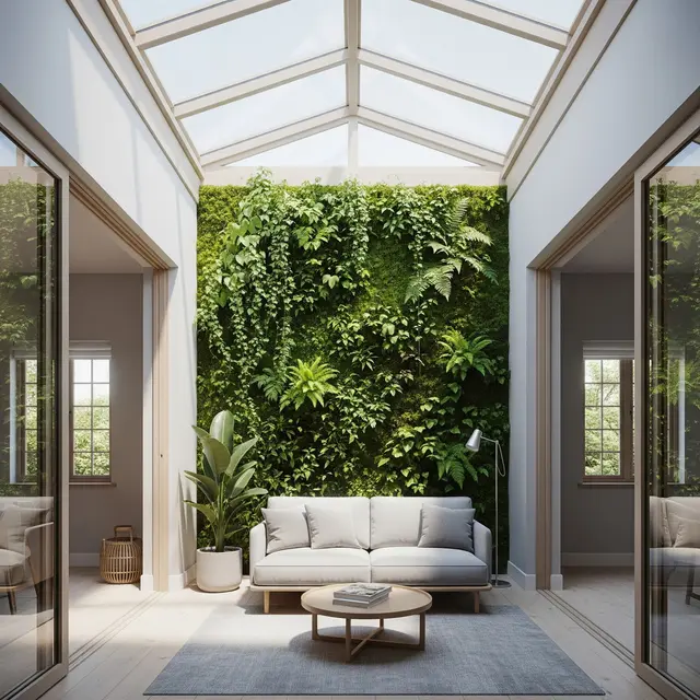 Model Rumah Mungil Tapi Punya Kebun Vertikal dan Teras Cantik yang Asri (Image by Gemini AI)