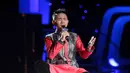 Saat membawakan lagu 'Muskurane', Rafly terlihat sangat menjiwai dalam lagu yang menceritakan tentang cinta seorang pria tersebut. (Adrian Putra/Bintang.com)