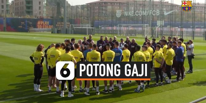 VIDEO: Messi Dukung Barcelona Potong Gaji Pemain