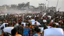 Di Rafah, Gaza Selatan, dua orang tewas dan puluhan lainnya terluka akibat tembakan Israel di dekat pusat distribusi bantuan kemanusiaan. (BASHAR TALEB/AFP)