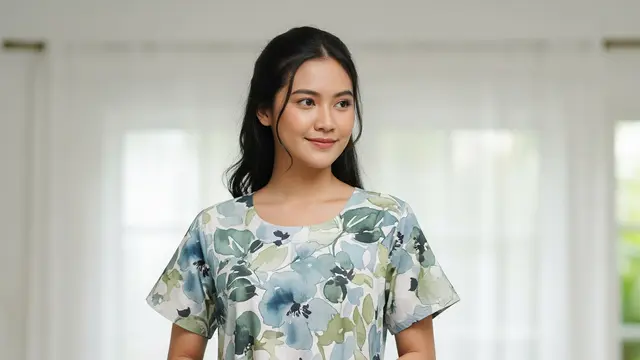 Model Daster Kaos Motif Bunga Simpel Tidak Norak