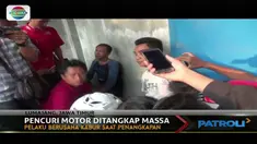 Kondisinya babak belur karena berusaha kabur saat ditangkap massa yang memergokinya hendak mencuri sepeda motor.