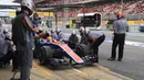Rio Haryanto mencatat waktu 1 menit 27,252 detik pada latihan bebas kedua F1 GP Spanyol di Sirkuit Catalunya, Spanyol, Jumat (13/5/2016), lebih cepat dari catatan waktu latihan bebas pertama. (Bola.com/Twitter/Manorracing)