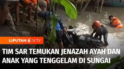 VIDEO: Tim SAR Temukan Jenazah Ayah dan Anak yang Tenggelam di Sungai Kalimas