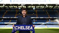 Mauricio Pochettino didatangkan ke Stamford Bridge pada musim 2022/2023. Pochettino didatangkan dari PSG setelah sukses menukangi Les Parisiens dengan membawa mereka juara liga dan beberapa trofi lainnya. (AFP/Henry Nicholls)